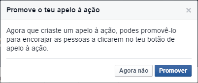 Apelo à ação Facebook